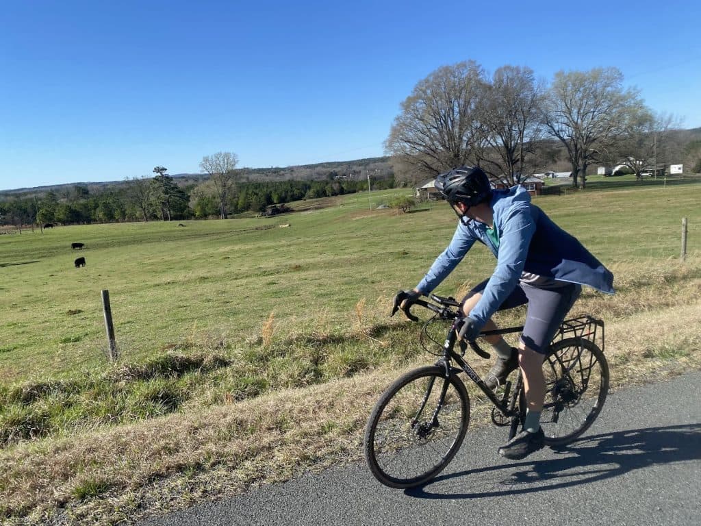 Gravel biking near FireClay Cellars